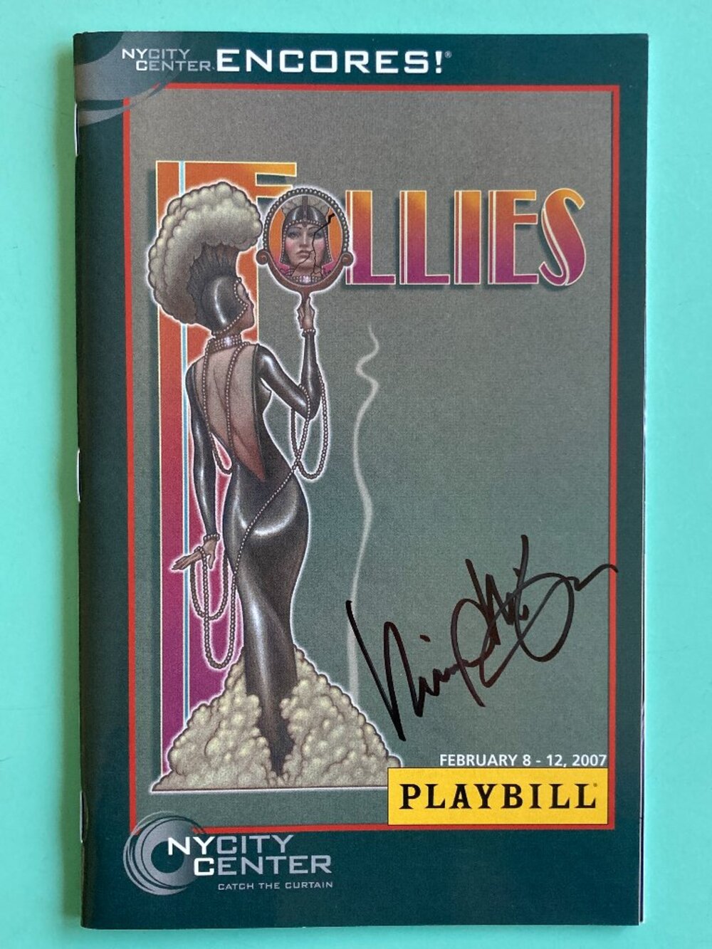 Michael McGrath Signed Follies Playbill City Center Encores! February 2007